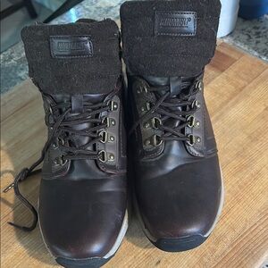 Khombu Brown Tactical Boots Durable Leather